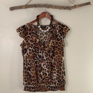 Express Leopard Print Top